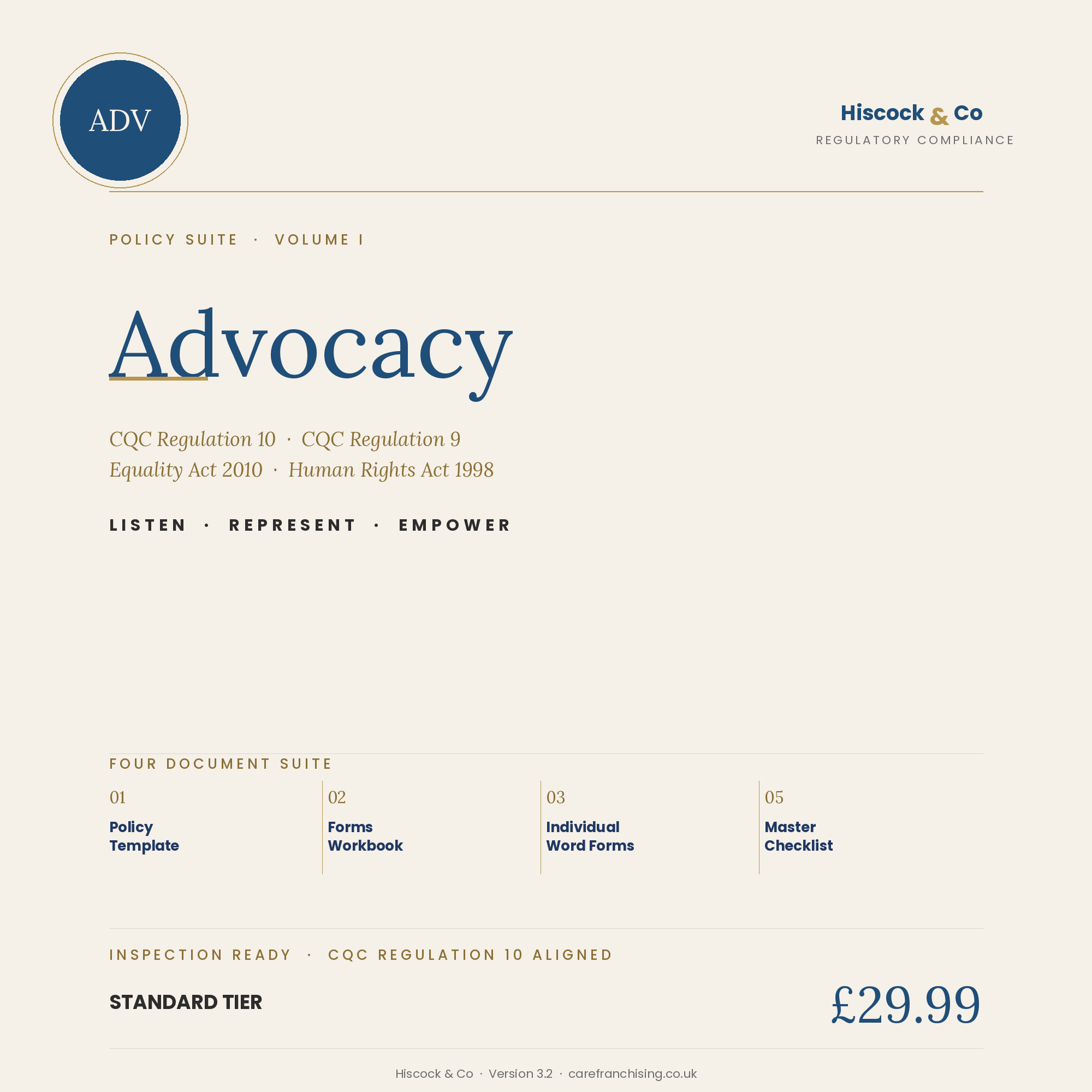Advocacy Policy Suite cover