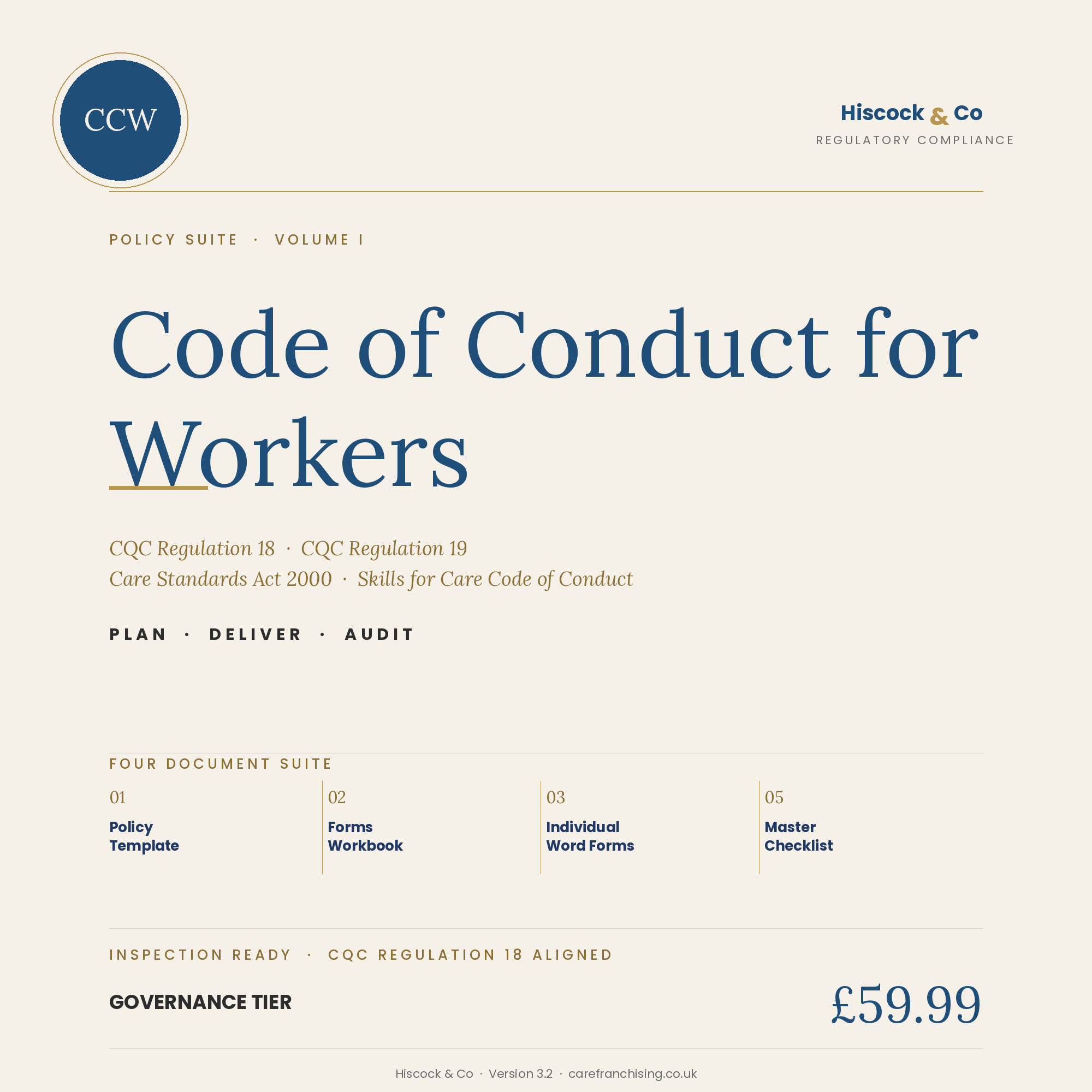 Code of Conduct for Workers Policy Suite cover