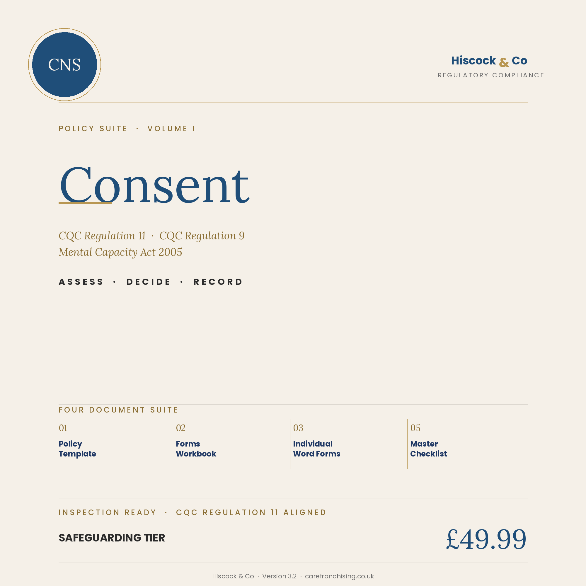 Consent to Care and Treatment Policy Suite cover