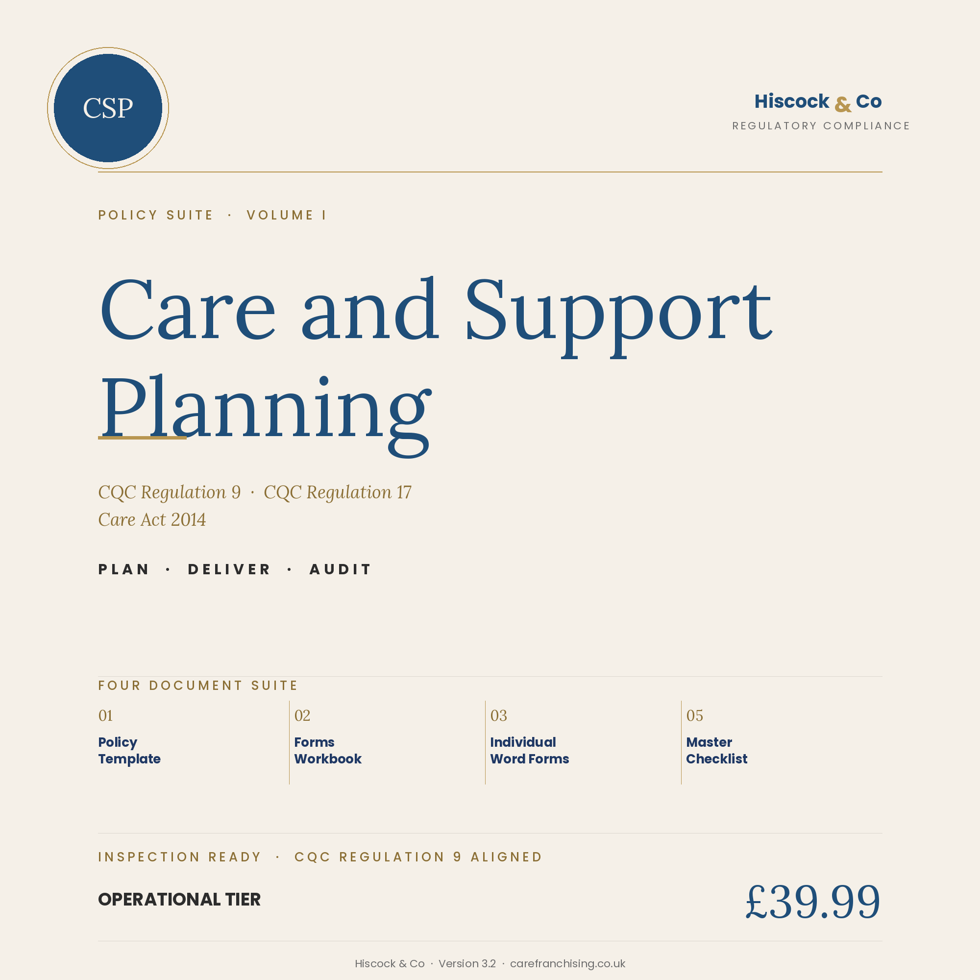 Care and Support Planning Policy Suite cover