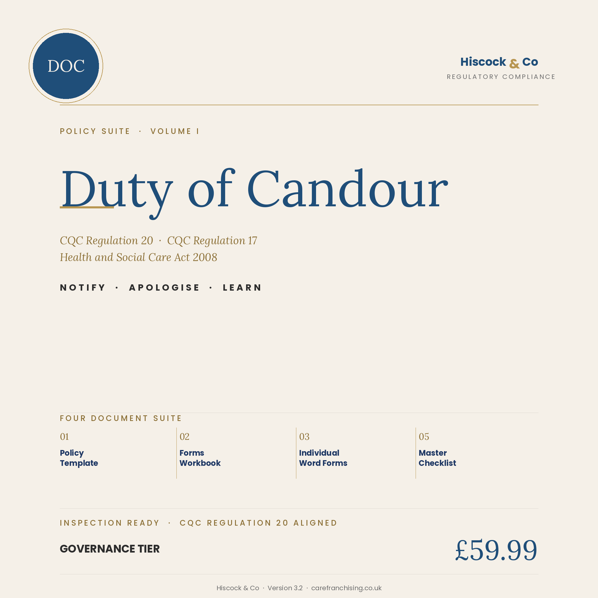 Duty of Candour Policy Suite