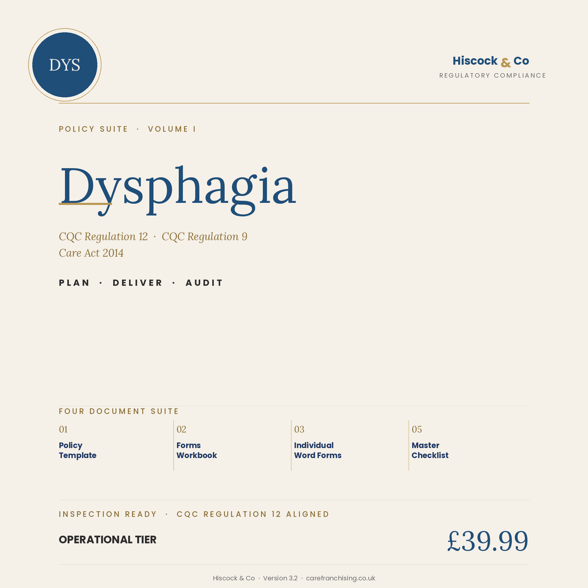 Dysphagia Policy Suite cover