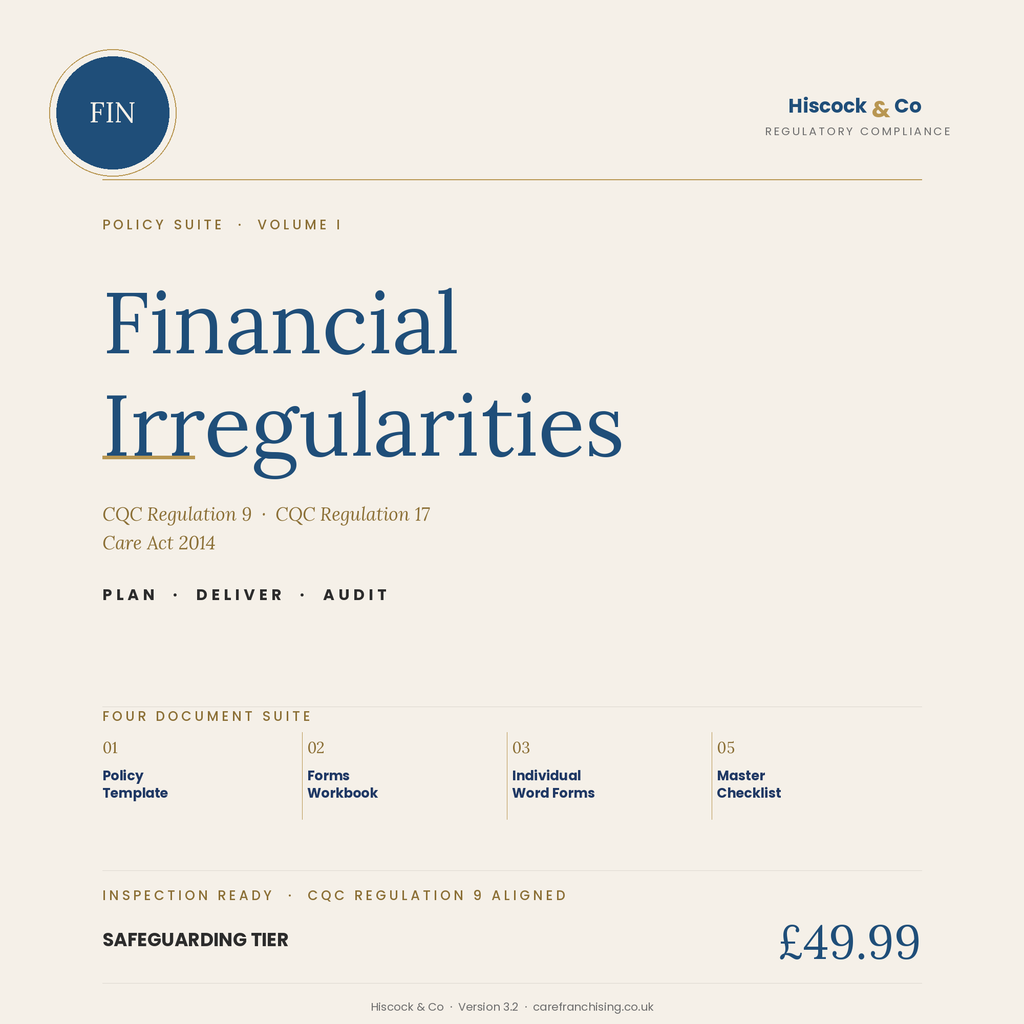 Financial Irregularities Policy Suite cover
