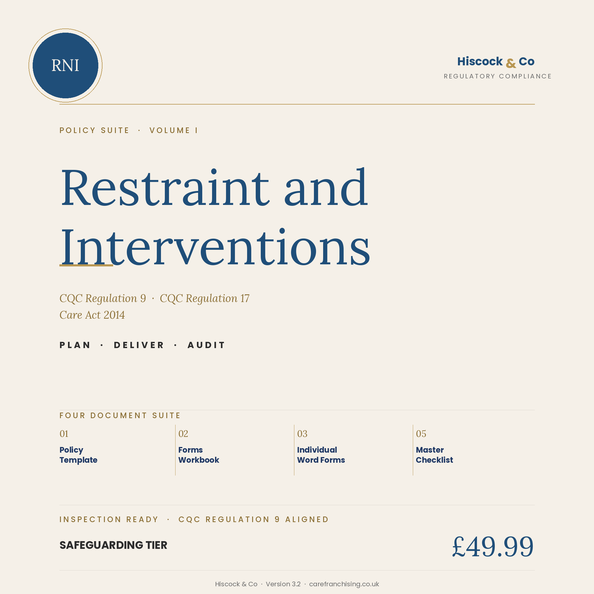 RNI Policy Suite Cover