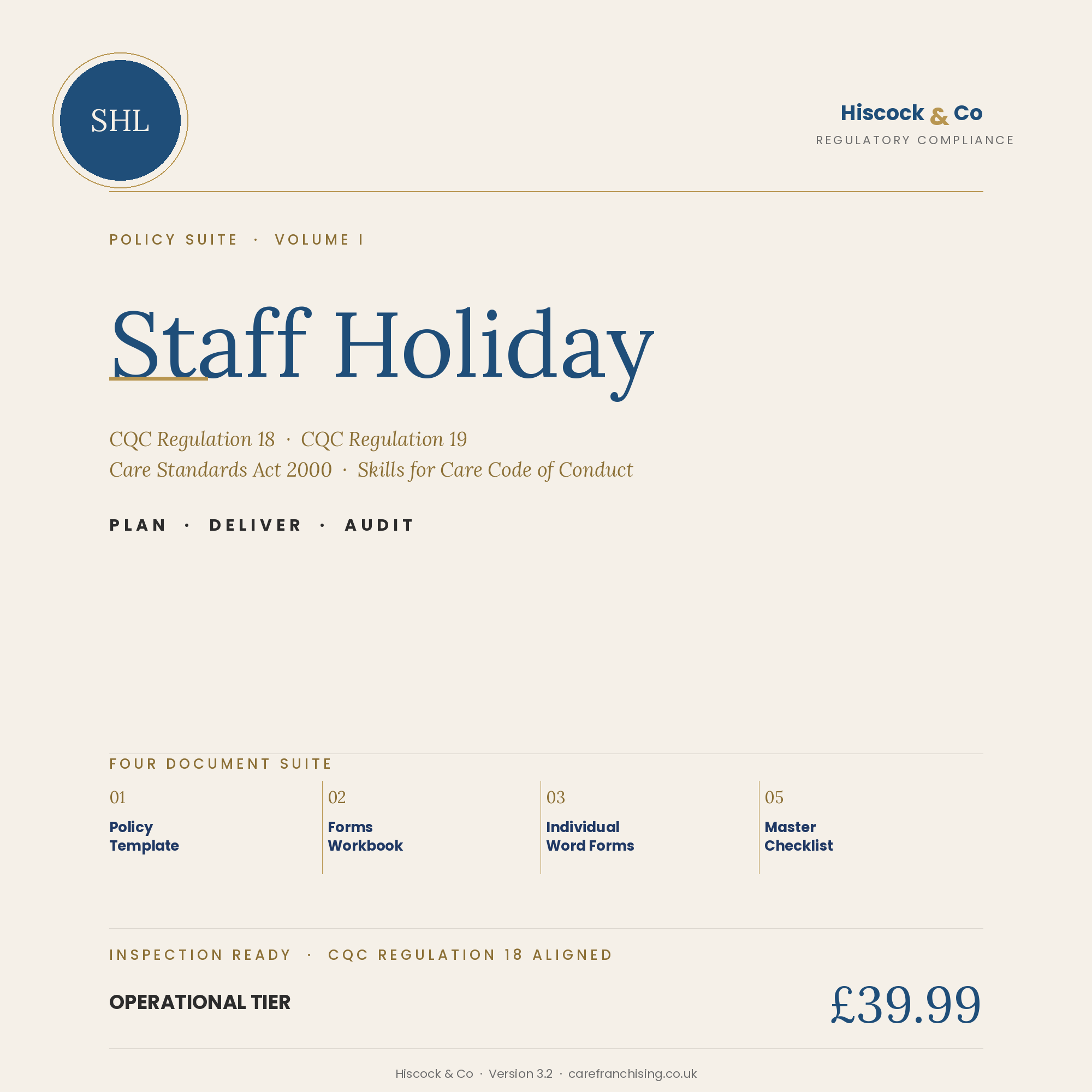 SHL Policy Suite Cover