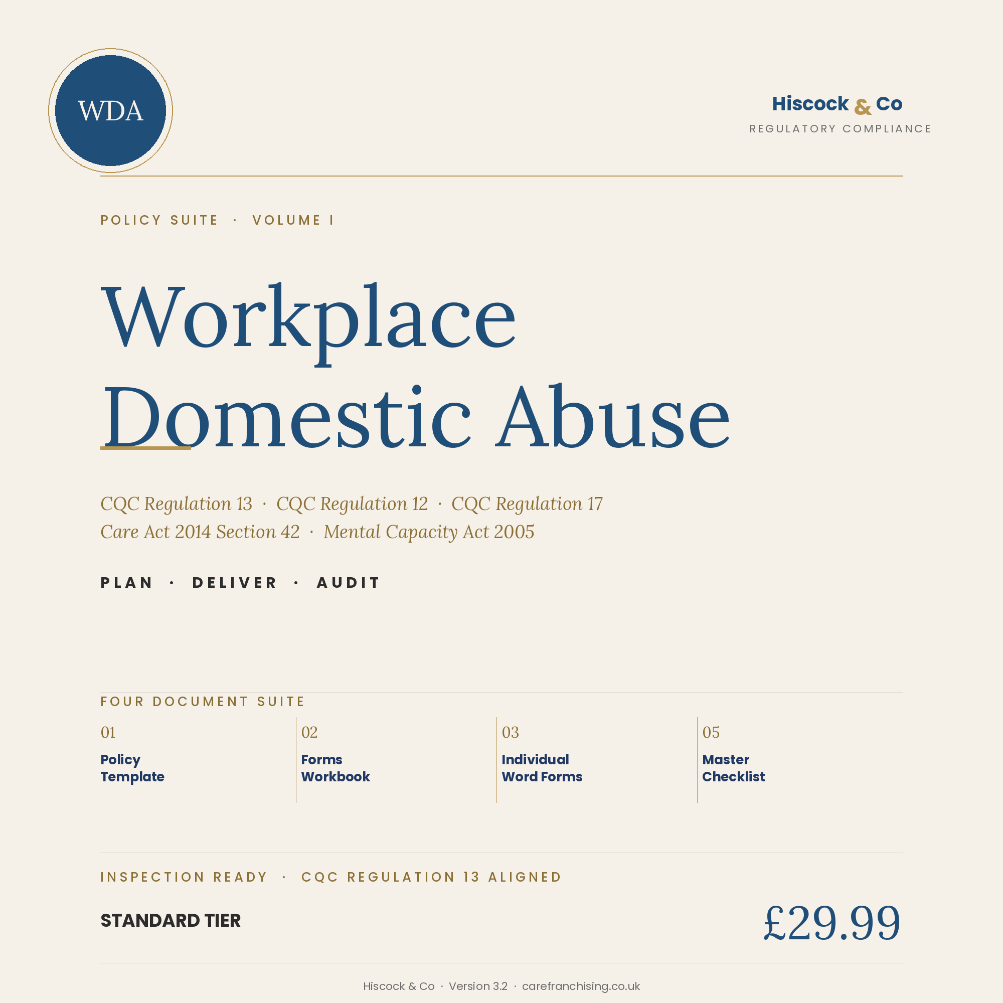 WDA Policy Suite Cover