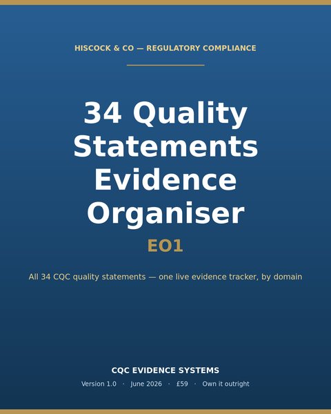 34 Quality Statements Evidence Organiser