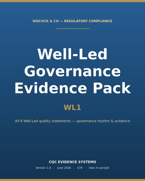 Well-Led Governance Evidence Pack